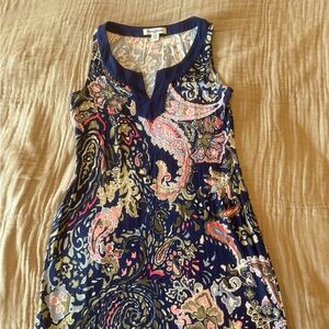 Tommy Bahama Navy Paisley Dress Size Small